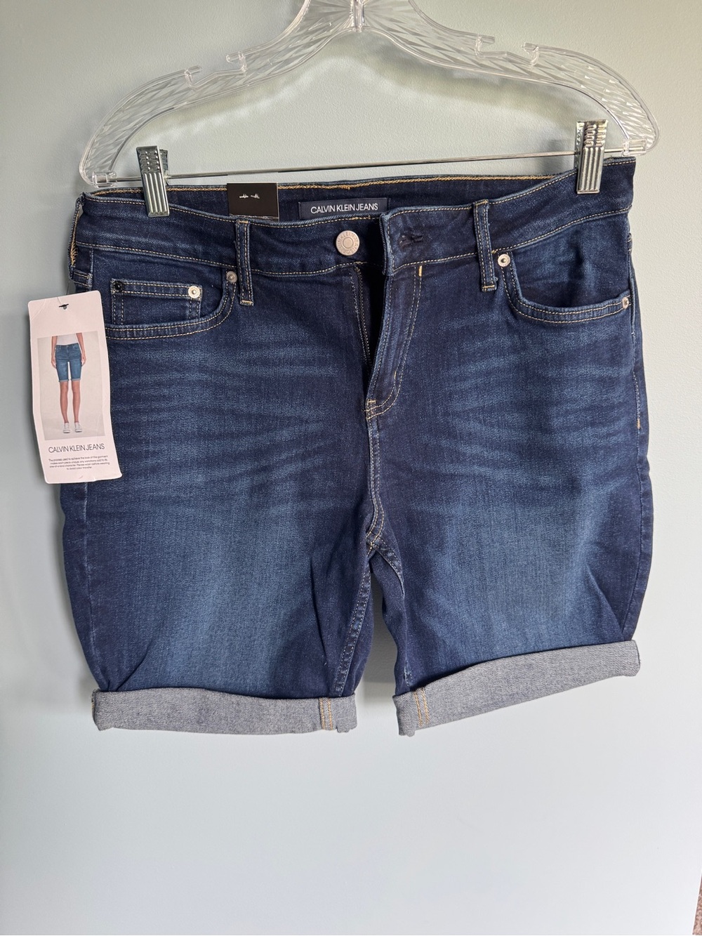 Calvin Klein Women's Dark Wash Denim Shorts